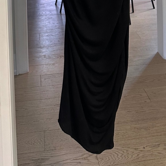 BIRD by JUICY COUTURE Black Asymmetric Ruched Jersey Dress - Size M - Picture 11 of 11